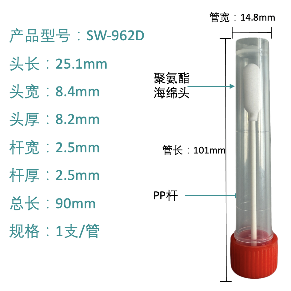 SW-962D Precyzyjny wacik czyszczący (końcówka z pianki poliuretanowej)
